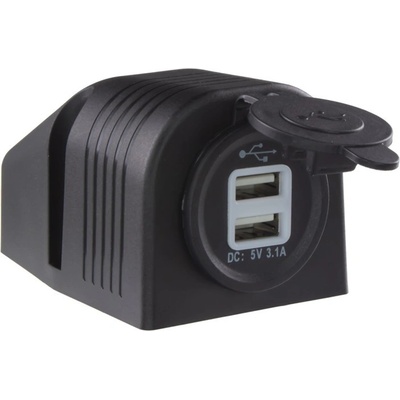 34525A 2x USB zásuvka voděodolná v přídavném panelu