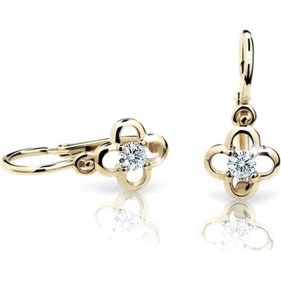 Cutie Jewellery zlaté dětské náušnice C1944-10-X-1 bílá
