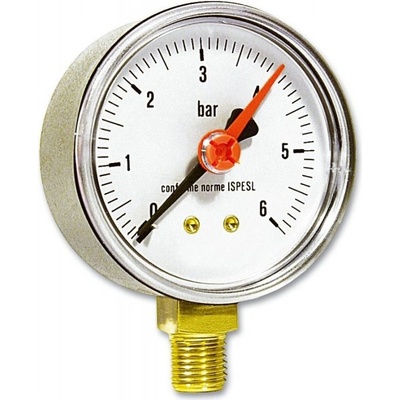 SITEM Manometr 1/4“ 0-6 bar 63mm spodní připojení – Zbozi.Blesk.cz