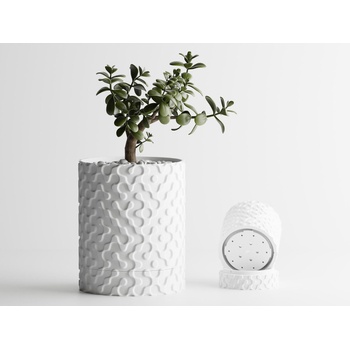 Декоративна саксия Nevada бял мат