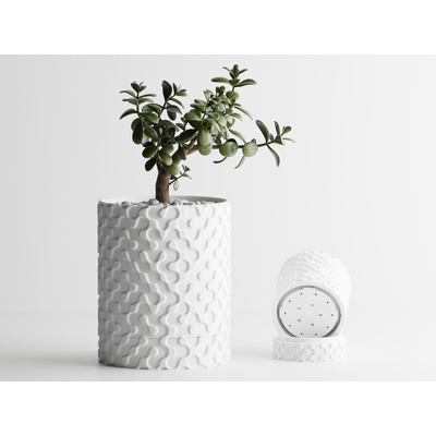 Декоративна саксия Nevada бял мат