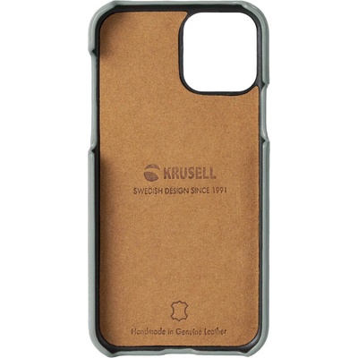Krusell Гръб Krusell Sunne CardCover естествена кожа за Iphone 11 Pro Vintage - Сив