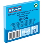 DONAU Самозалепващи листчета Donau 76х76mm, 100л, неон, син (31247-А-СИН)