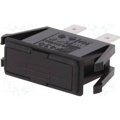 BULGIN FX0430/63 Zásuvka; 5x20mm; 250V; na panel; černá; UL94V-0; polyamid; -20÷85°C