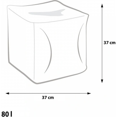 Ecopuf Taburetka - CUBE - S ekokoža E2 - Smotanovo biela