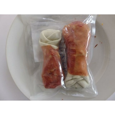 SALAČ SUŠENÉ MASO Stehno z byvolej kože s kuracím mäsom 2 ks- 12 cm cca 225 g