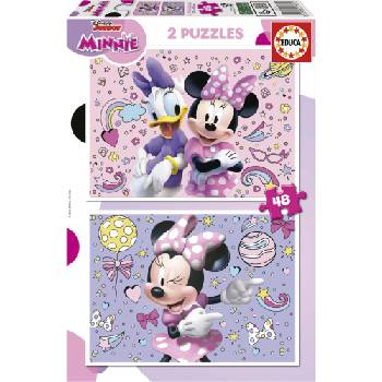 Image 1 of Educa - Puzzle 2x48 Minnie and Daisy - 40 - 99 piese