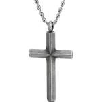 HARAHU Колие PU-38413 Cross - Сиво KP38413