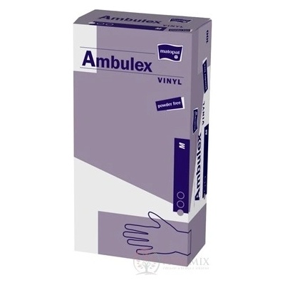 Ambulex rukavice VINYLOVÉ veľ. M, nesterilné, nepúdrované 100 ks