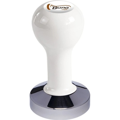 Buna Café tamper kov biely, SP, nerez lesk, konvexný 58 mm