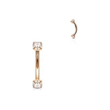 Šperky4U piercing do obočí čirý zirkon OB0002-RDC