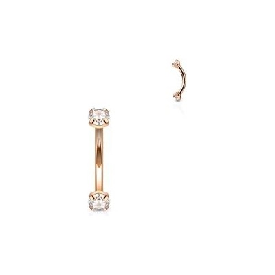 Šperky4U piercing do obočí čirý zirkon OB0002-RDC
