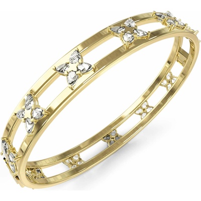 Guess Jemný pozlátený pevný náramok Wild Flower JUBB05497JWYGS