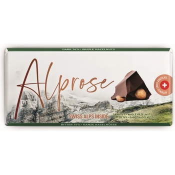 Alprose hořká čokoláda s lískovými ořechy 300 g
