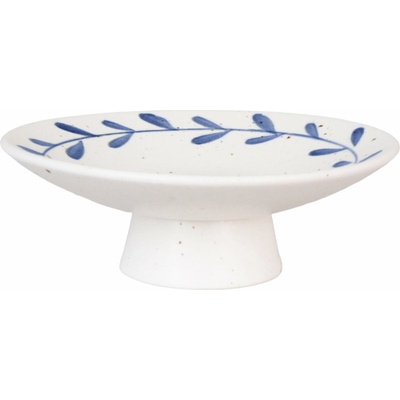 Strömshaga Kameninová miska na podstavci Viola Leaf Blue 16 cm