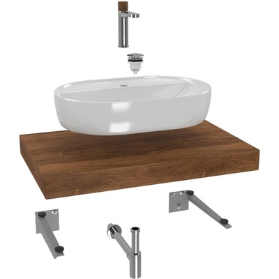 SAT s deskou pod umyvadlo Dolce 80x8x50 cm dub charleston KSETDO3