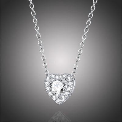 Grace Silver Jewellery Stříbrný se zirkony cristiana srdce NH-SCN455/8 Stříbrná