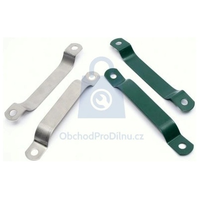 Opasek k přichycení napínáku ke sloupku, různé barvy na průměr 60 mm, ZN+PVC, ZELENÁ, balení 1 ks