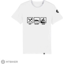 MT! Biker Eat sleep Ride tričko biele