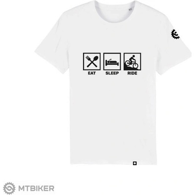MT! Biker Eat sleep Ride tričko biele