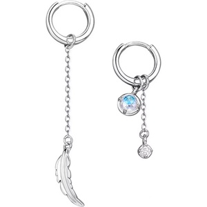 Silenti Jewelry Сребърни обеци "Перо