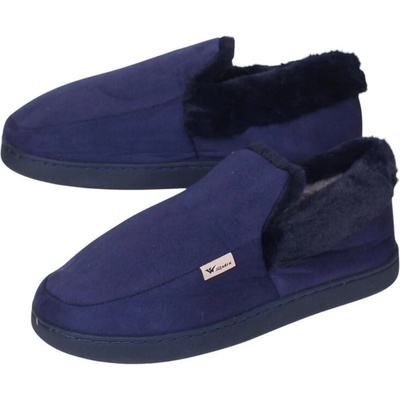 Тъмносини мъжки пантофи със затворена пета