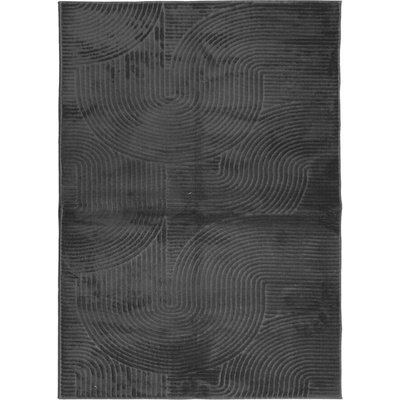 Килим " IZA" с къс косъм, скандинавски вид, антрацит, 200x280 см
