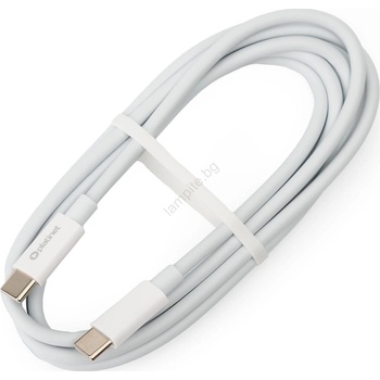 Platinet USB кабел USB-C / USB-C съединител 100W 1, 5m бял (PL0554)