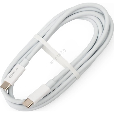 Platinet USB кабел USB-C / USB-C съединител 100W 1, 5m бял (PL0554)