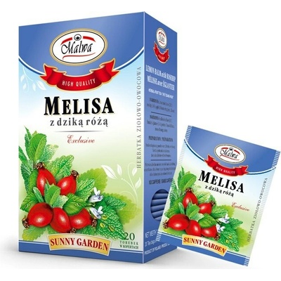 MALWA SUNNY GARDEN Čaj Medovka s divou ružou 20 vrecúšok