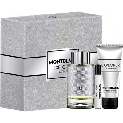 Mont Blanc Комплект за мъже Mont Blanc Explorer Platinum - Eau de Parfum 100 мл + 7.5 мл + Душ гел 100 мл