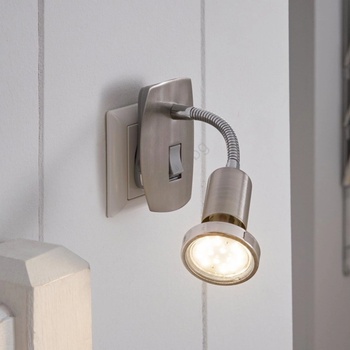 EGLO 902366 - LED осветително тяло за контакт MINI 1xGU10/2, 8W/230V матов хром (EG902366)