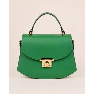 Sueno Bags Ivy kožená kabelka zelená 24 × 17 × 7 cm