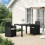 vidaXL Градински Dining Столове 2 бр. Антрацит и кремаво ПП (899981)