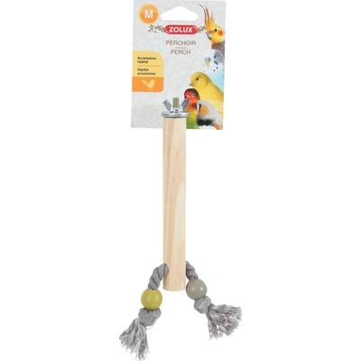 Zolux Bidýlko pre vtáky drevené s lanem M 17 cm