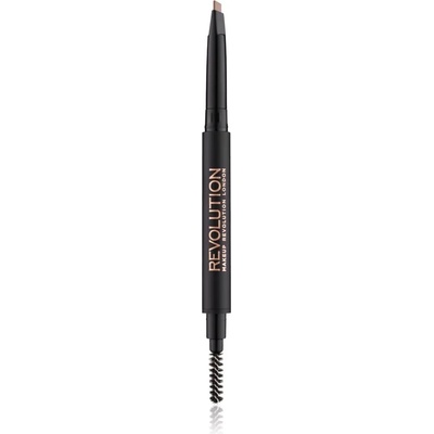 Makeup Revolution Duo Brow Definer прецизен молив за вежди цвят Brown 0.15 гр