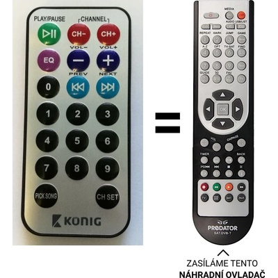 Dálkový ovladač Predátor KONIG CSFMTRANS100BL