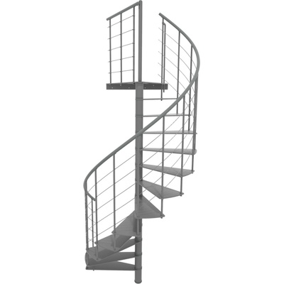 Minka STAIRS Kovové točité schodisko Milano sivé pr. 120 cm