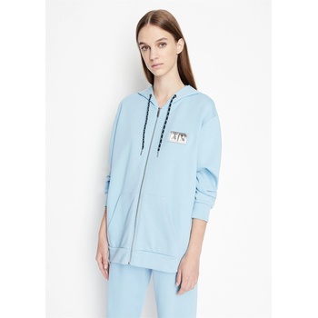Image 1 of Giorgio Armani Суичър ARMANI EXCHANGE Women's Logo Zip Hoodie - Glacier