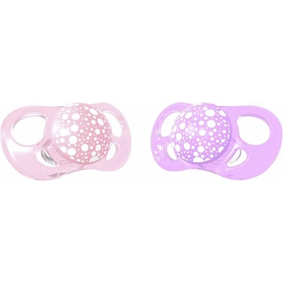 Twistshake Залъгалки за бебета Twistshake 2 бр. 0-6 месеца розово и лилаво (78286)