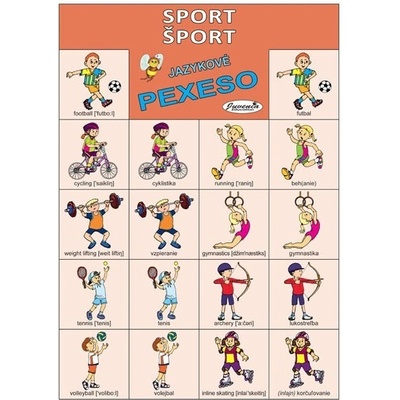 Anglické pexeso: Sport / Šport