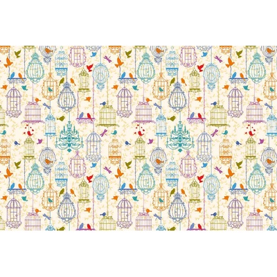 DIMEX ART Флизелинов фототапет винтидж птици 375 x 250 см