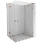 Mexen Lunar L Дуо кабина за душ с дясно отваряне 115 x 110 см, прозрачно, четкана (834L-115P-110L-65-00)