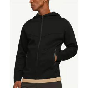 JACK & JONES Jcofusion Sweat Zip Hood Noos Black - magazinko