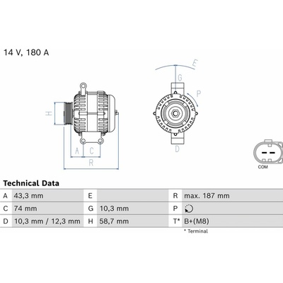 Alternátor BOSCH 0 986 085 970