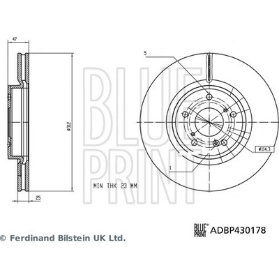 Brzdový kotúč BLUE PRINT ADBP430178