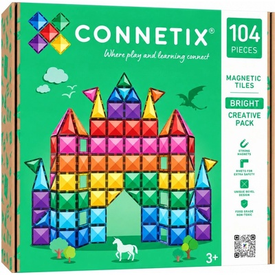 Connetix Magnetická stavebnice Bright Creative Pack 104 ks – Zboží Dáma