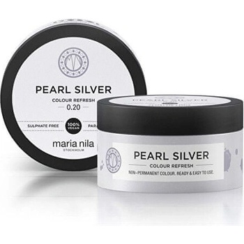Maria Nila Colour Refresh vyživující maska bez barevných pigmentů pro platinově blond a šedivé vlasy stříbrná 100 ml