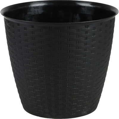 DOCHTMANN Kvetináč rattan 35 x 30 cm, čierny