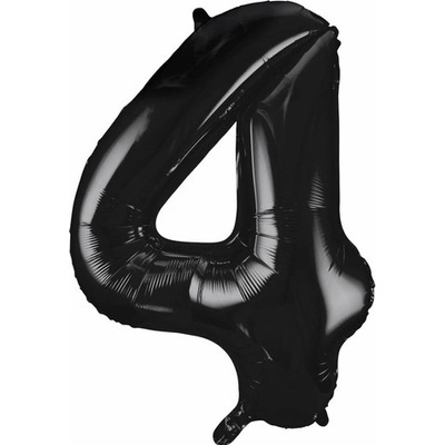 Fóliový balón Číslo 4 čierny